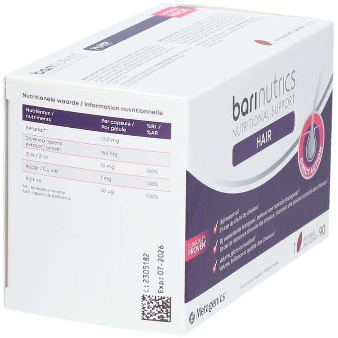 Metagenics Barinutrics Hair 90 softgels