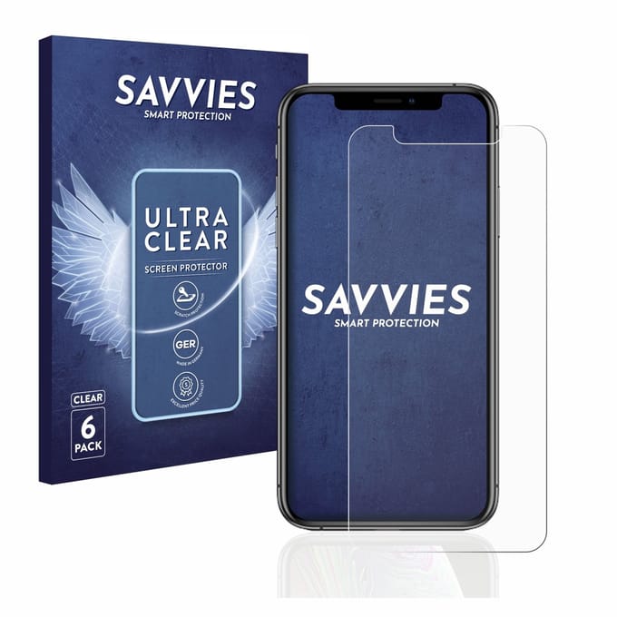 Savvies - Screenprotector voor Apple iPhone Xs / 11 Pro - Folie Beschermfolie transparant 6 Stuks