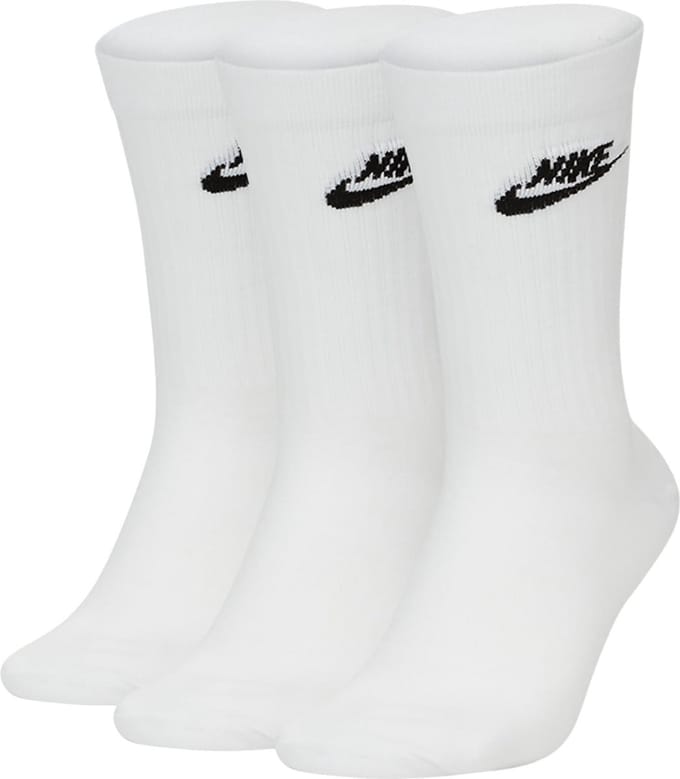 paar Nike sneakersokken Essential Crew zwart/wit SK0109