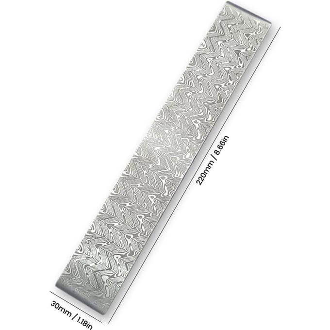 Billette d'acier de Damas Acier à motifs Ébauche de coupeur Matériaux de forgeage Trempé Lissé pour coupeur DIY Multiusage wave pattern