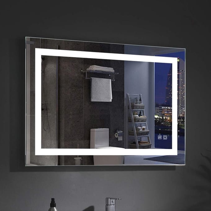 LED Badkamerspiegel 90 x 60 cm met Touch-schakelaar en Anti-condens