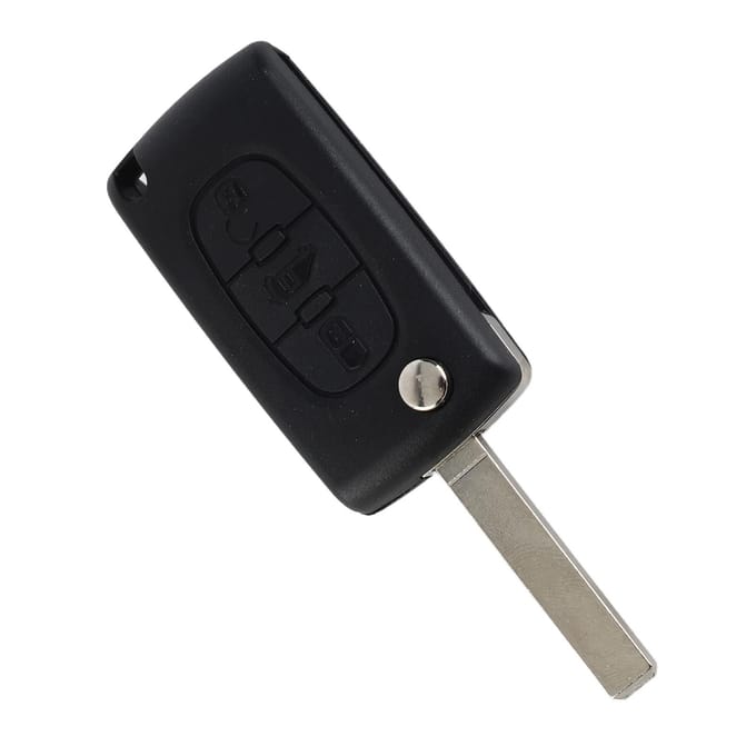 Étui de protection coque pour télécommande de voiture à 3 boutons compatible avec Partner gray