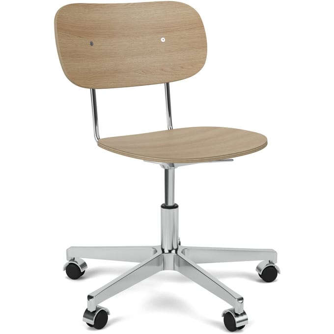 Audo Co Task Chair - Eiken - aluminium hoogglans gepolijst