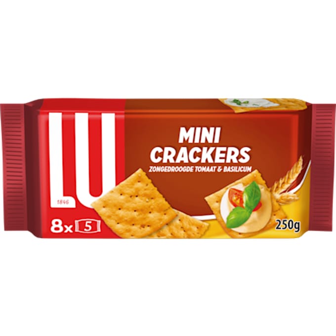 Mini crackers tomaat & basilicum