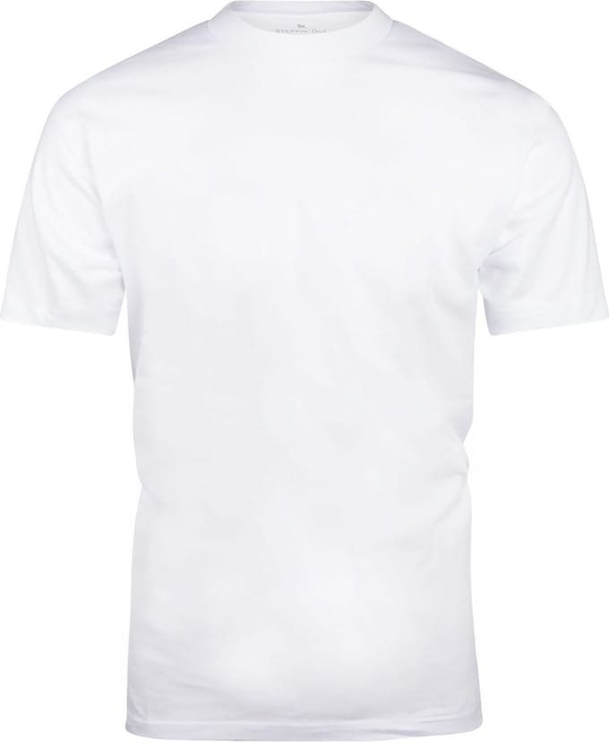 Steppin' Out T-shirts Ronde Hals 2-Pack Wit - Maat M - Heren - T-shirt basis