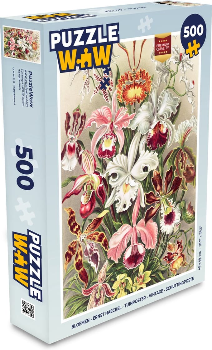 Puzzel Bloemen - Ernst Haeckel - Vintage - Orchidee - Legpuzzel - Puzzel 500 stukjes