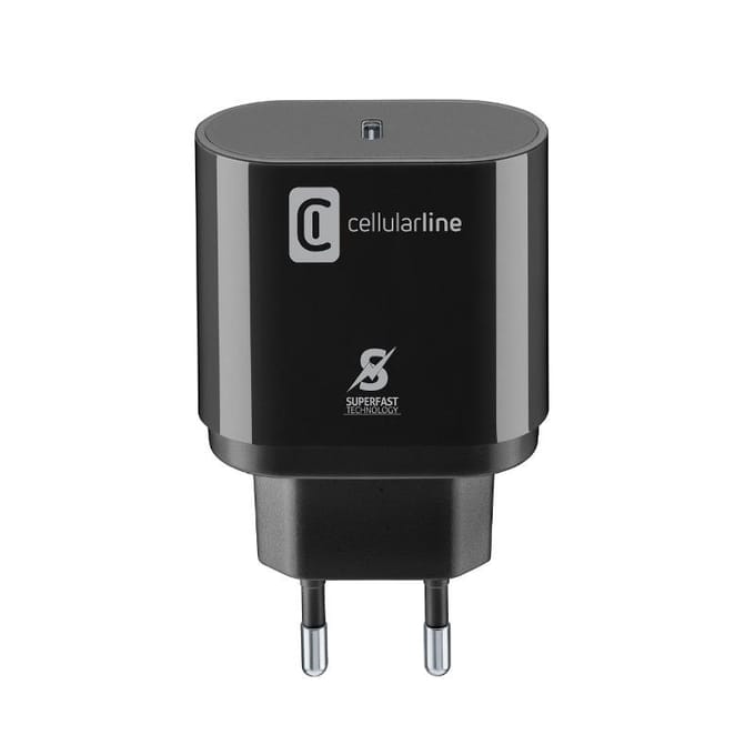 Cellularline - chargeur secteur usb-c super chargeur rapide 25w (conçu pour samsung) (tsarny)