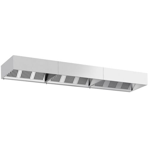 GGM Gastro Kastenhaube - 5400mm - mit Filter & Lampe Zilver