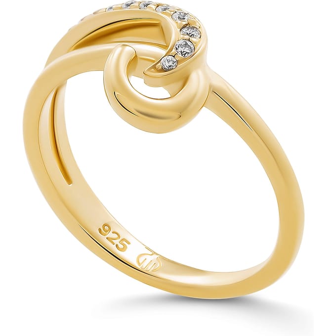 Orphelia 'Ida' Dames 925 Sterling Zilveren Ring - Goud ZR-7521/G