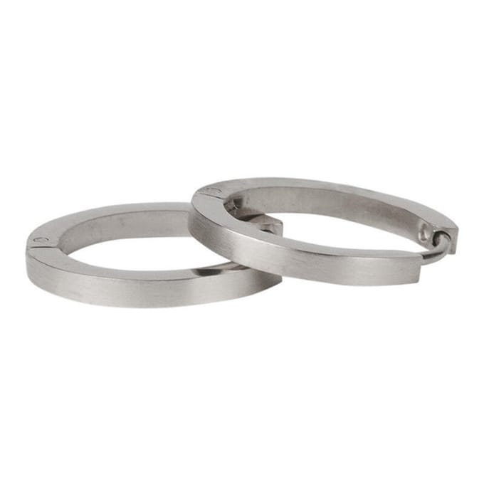 Kalli Oorringen Edelstaal Mat Zilver 1857 (18mm)
