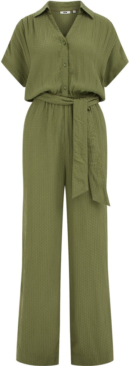 WE Fashion Dames jumpsuit met structuur