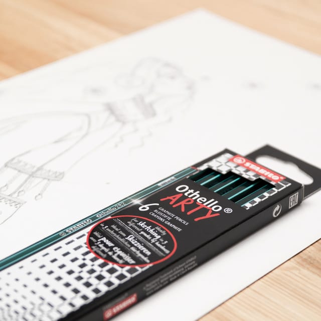 STABILO Othello Grafietpotloden - ARTY Set - Etui Met 6 Verschillende Hardheden