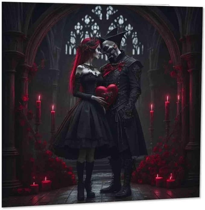 Gothic Verjaardagskaart Donker en Emo Stijl