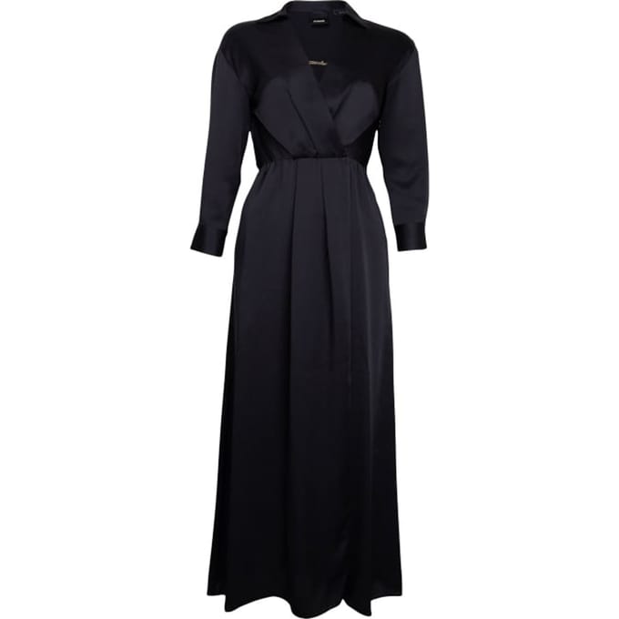 PINKO Amanda Abito Satin Black Taglia: 38 | Maxi abiti Outlet | Donna | Nero