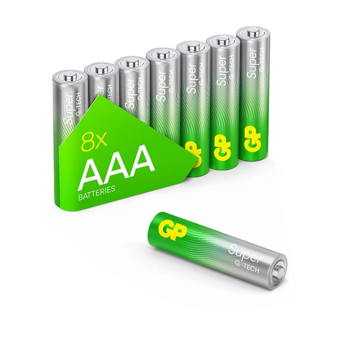 GP Super Alkaline AAA Micro Batterijen (8-pack)