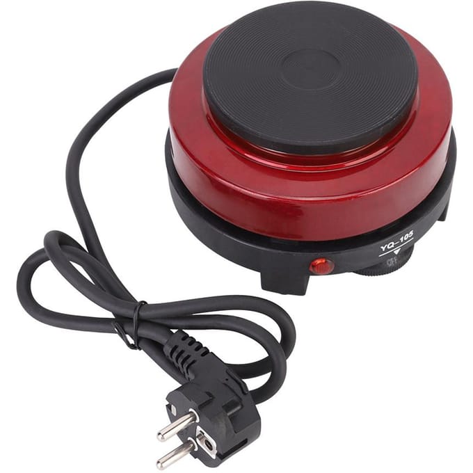 500W draagbare elektrische mini-kachel voor huishoudelijk gebruik (Rood  ) brown