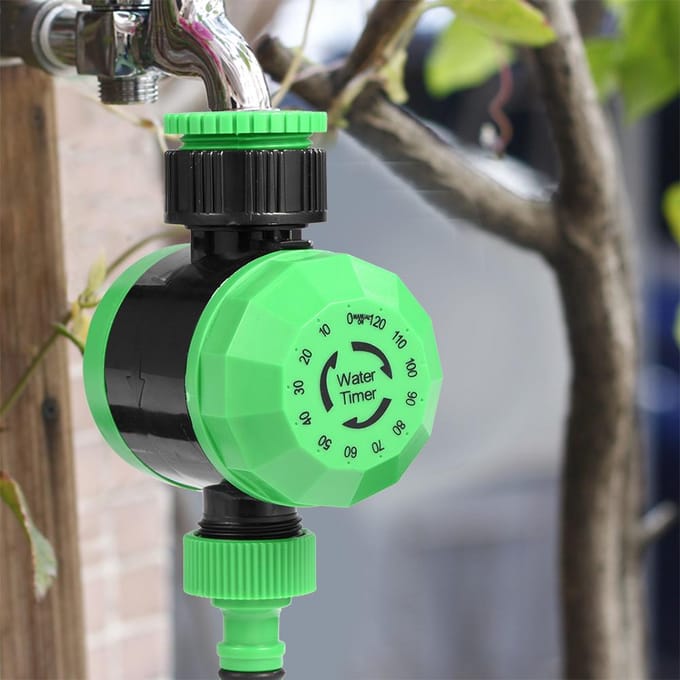 Minuterie d'arrosage pour tuyau d'arrosage extérieur de 2 à 120 minutes, contrôleur d'irrigation, arrêt automatique green