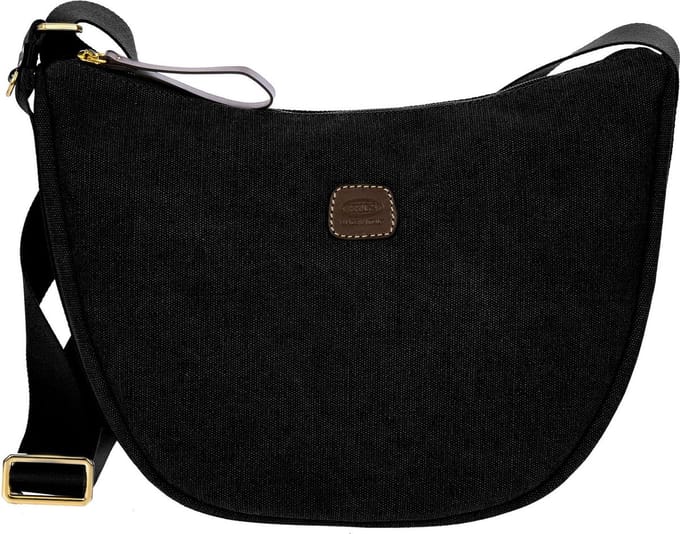 BRIC'S Schoudertas Sorrento Half-Moon Bag Luna Black Donkergrijs