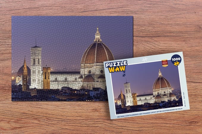 Puzzel Florence - Koepel - Paars - Legpuzzel - Puzzel 1000 stukjes volwassenen