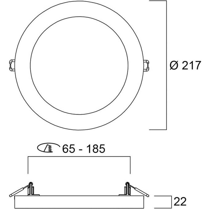 Sylvania LED plafondlamp START 5in1, wit, Ø 22 cm, CCT, dimbaar