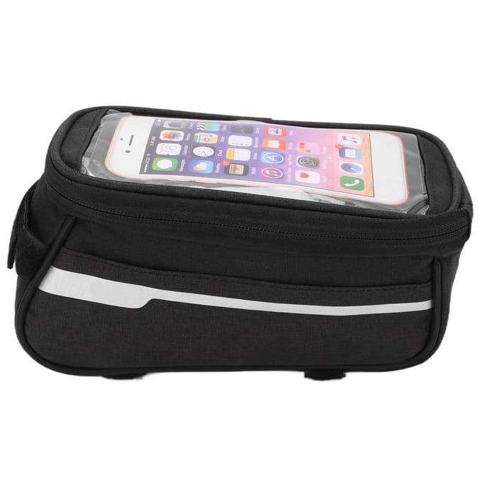 Fietstelefoonhoes Polyester Waterdichte Fiets Telefoon Voorframe Tas voor Mountainbikes gray
