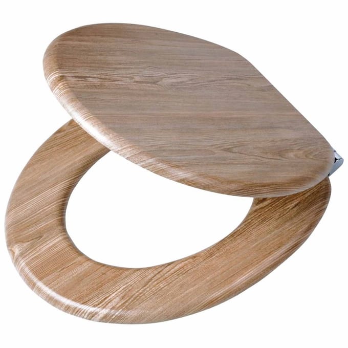 Tiger Steigerhoutlook - WC bril - Toiletbril met deksel - Soft Close - MDF - Eiken