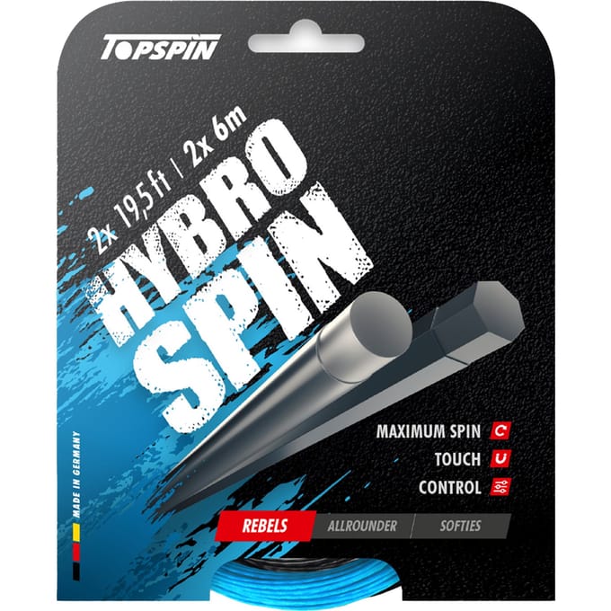 Topspin Hybro Spin 2 X 6m Set Snaren-Lichtblauw