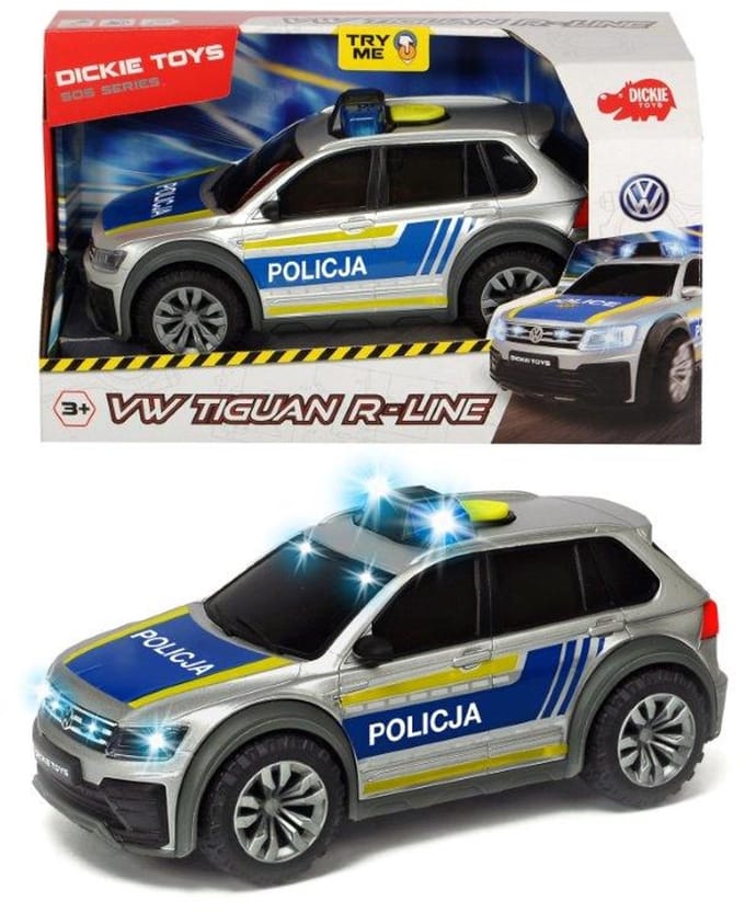 Dickie politieauto Tiguan R-Line 25 cm - geluid en licht
