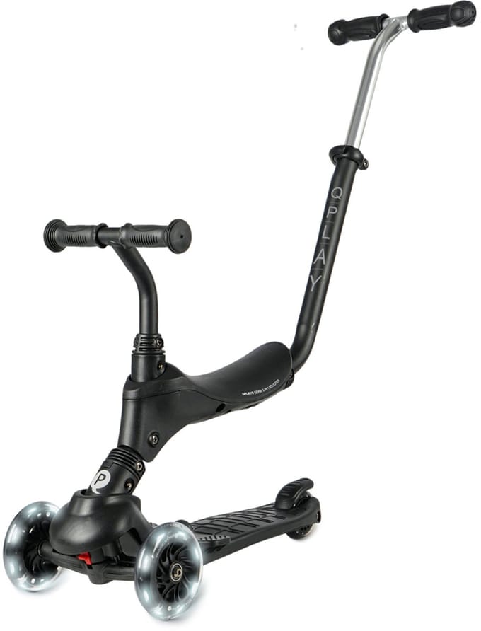 Qplay Sema Pro Black Step Scoot and Ride 5in1 Kinderstep Scooteropties