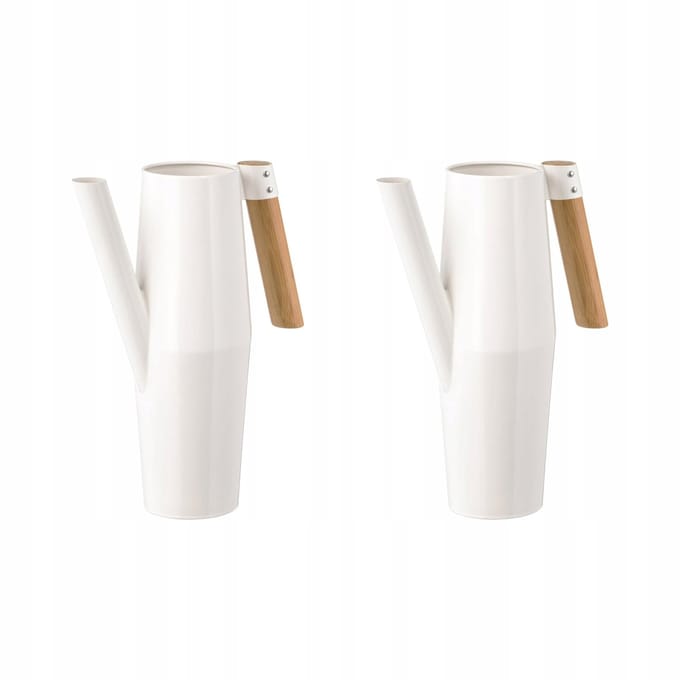 2x Merkloze Witte Gieter 2L - Stijlvol en Functioneel