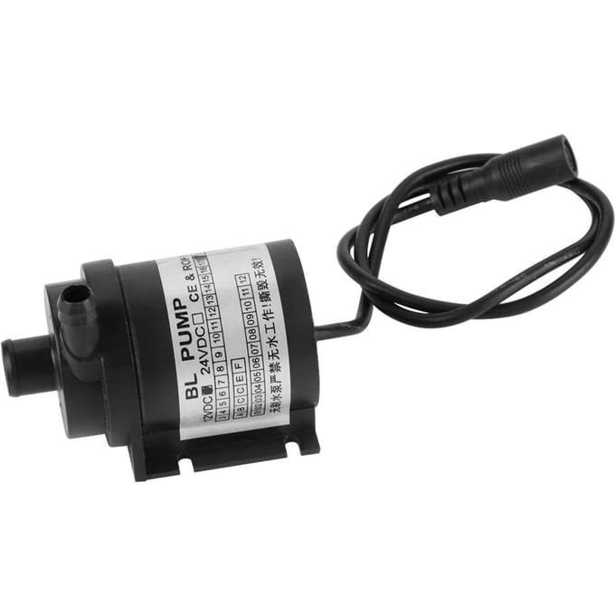 DC 12V 18W Zwart Hoge Temperatuurbestendigheid Circulatie Laag Geluidsniveau Borstelloze Waterpomp