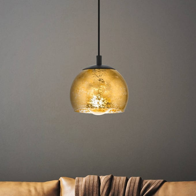 EGLO Albaraccin Hanglamp - E27 - 19 cm - Zwart