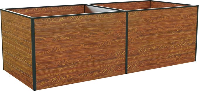 235 x 77 x 77 cm Moestuinbak Kingsize Daniela, Laklaag met houtoptiek