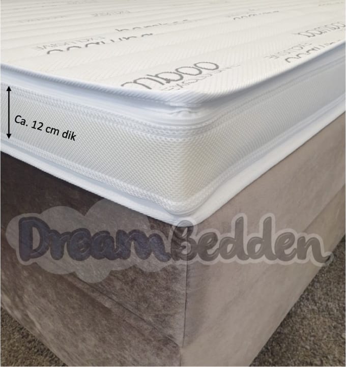 Topper 90x190 HR55 Koudschuim ca.12cm dik Anti allergie Bamboo exclusive.