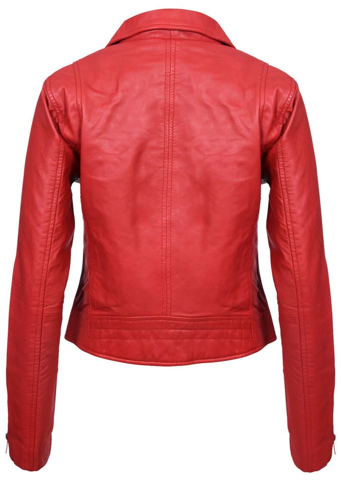 Dames klassiek leren Brando bikerjack-Loughton