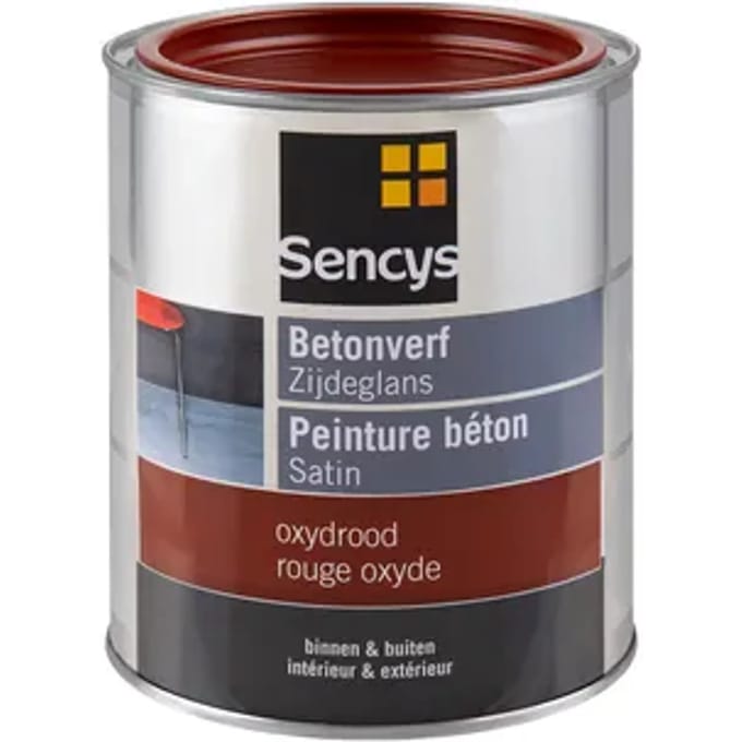 Sencys Betonverf Zijdeglans Oxydrood 750ml