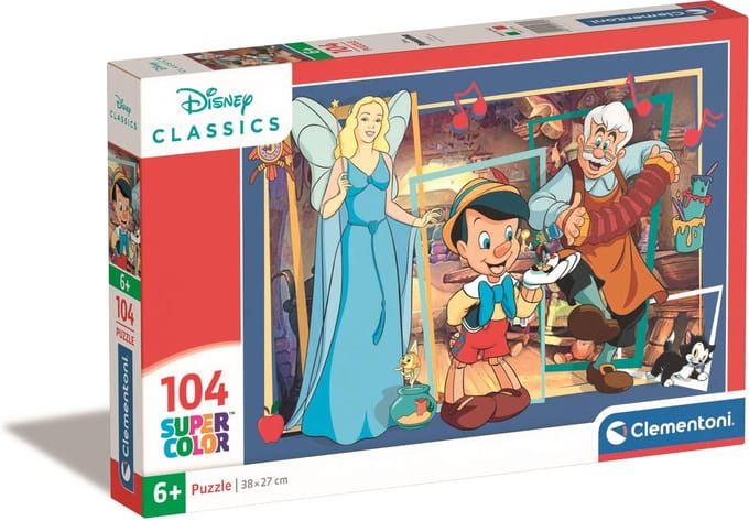 Clementoni - Kinderpuzzel - 104 Stukjes - Pinocchio - Puzzel Vanaf 6 Jaar