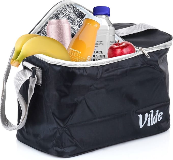 Koeltas Zwart 10 l - Lunchtas - Koeltasje - Geïsoleerde - Koelbox