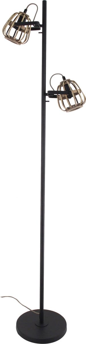 Chericoni Nature Trapeze Vloerlamp - 2 lichts - Ø12 cm - E14 - Bamboe