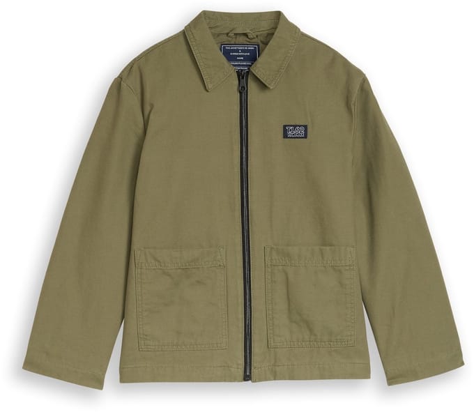 Tom Tailor - Overgangsjas van katoen - Maat 152 - tree moss green