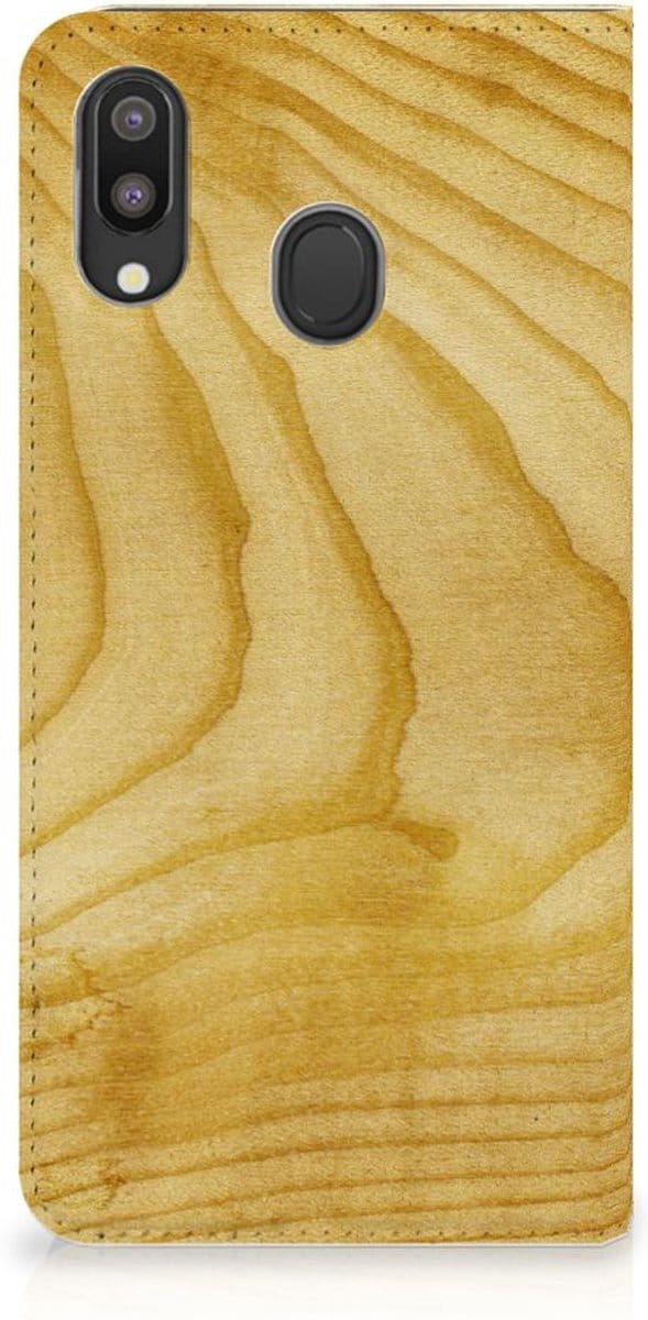 Samsung Galaxy M20 Book Wallet Case Licht Hout