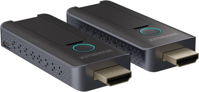 Draadloze HDMI Extender - Zender Ontvanger Set - Presentaties Geven - Plug en Play - Tot 20 Meter - Zwart Wit