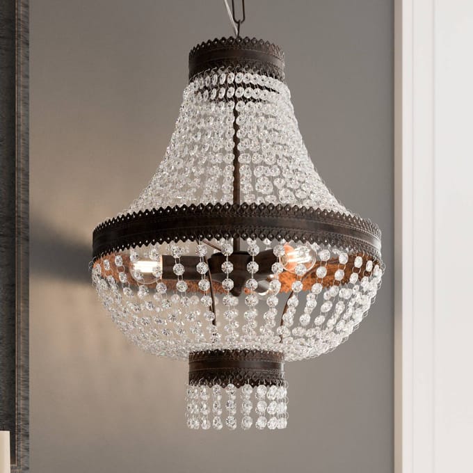 ONLI Hanglamp Impero met kristallen hangers