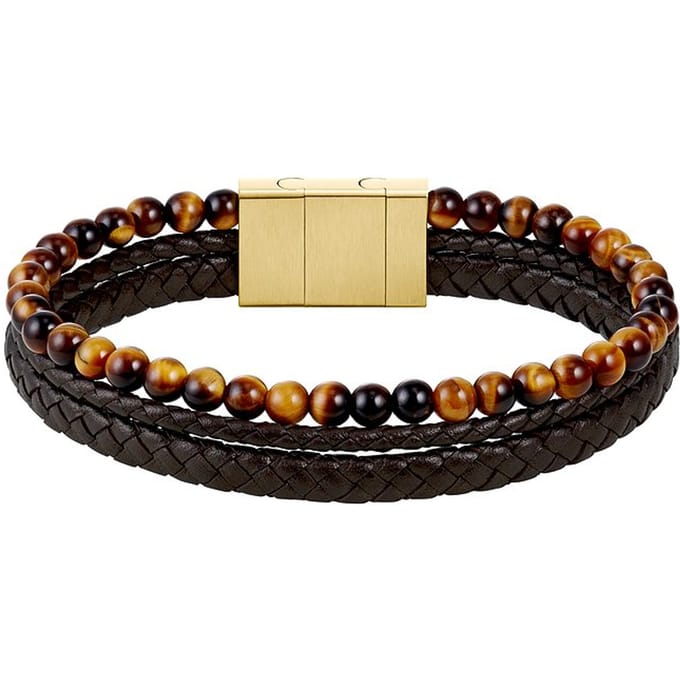 BOSS HBJ1580787 Heren Armband - Leren armband