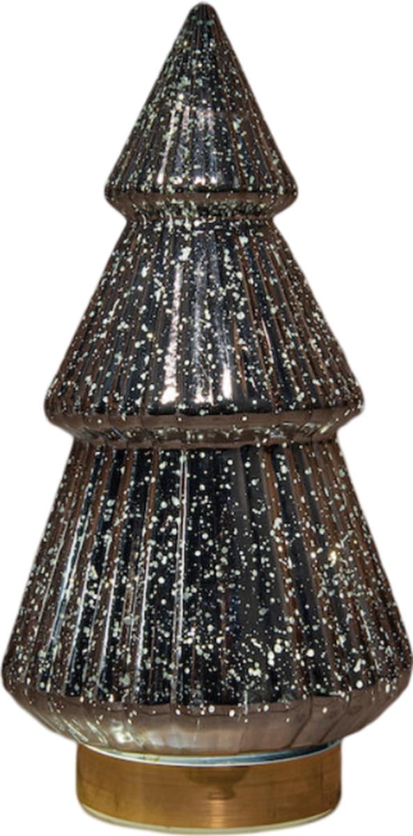 Anna's collection - Kerstboompje glas 10led op batterij met timer 2...