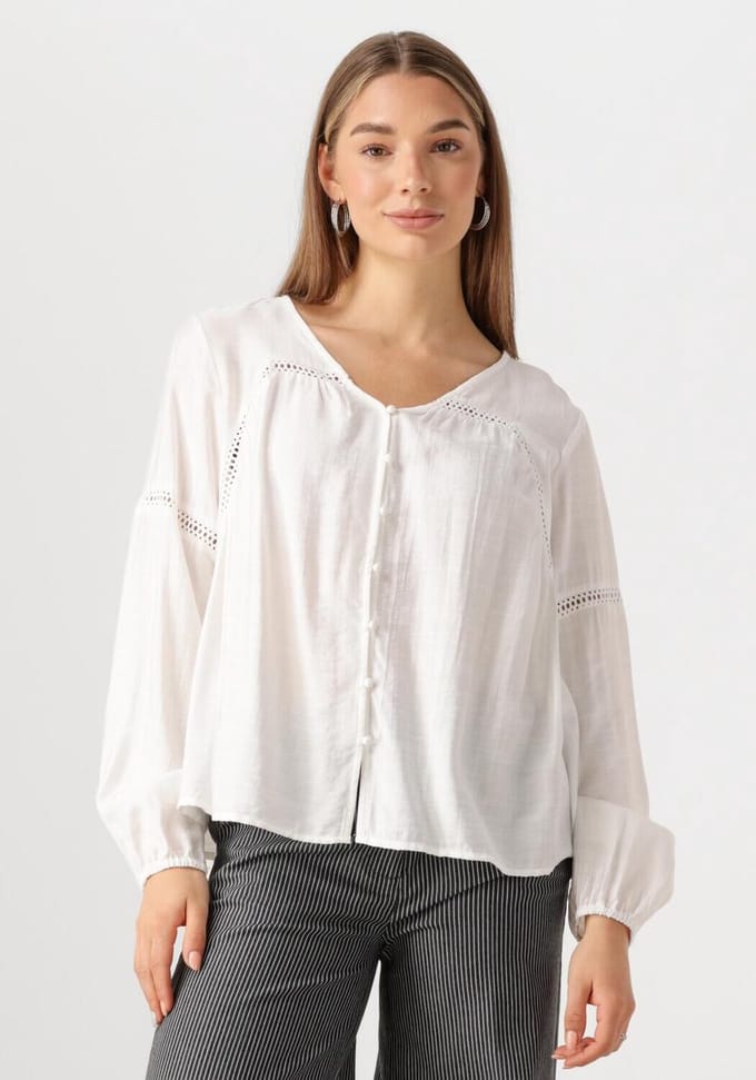 Moves Lilyana Blouse 4237 Dames - Jurken - Wit - Maat 36