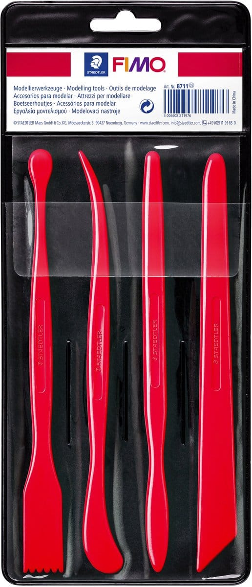 Boetseerspatel staedtler fimo voor klei 4st | 10 stuks