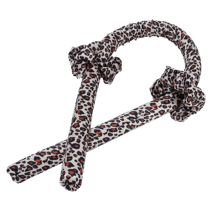 Hittevrije Krulspelden Hoofdband Schuim Spons Geen Hitte Haarrollers Kruller DIY Haarstyling Tools Luipaard kleur luipaardprint