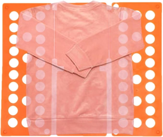 Kleding Vouwplank - Was Organizer - Efficiënt Opbergen - Ruimtebesparend Systeem - 40x48cm - Oranje