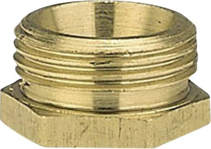 GARDENA 07273-20 Messing Schroefdraadverloopnippel 47,81 mm (1 1/2) buitendraad, 39,0 mm (1 1/4) binnendraad